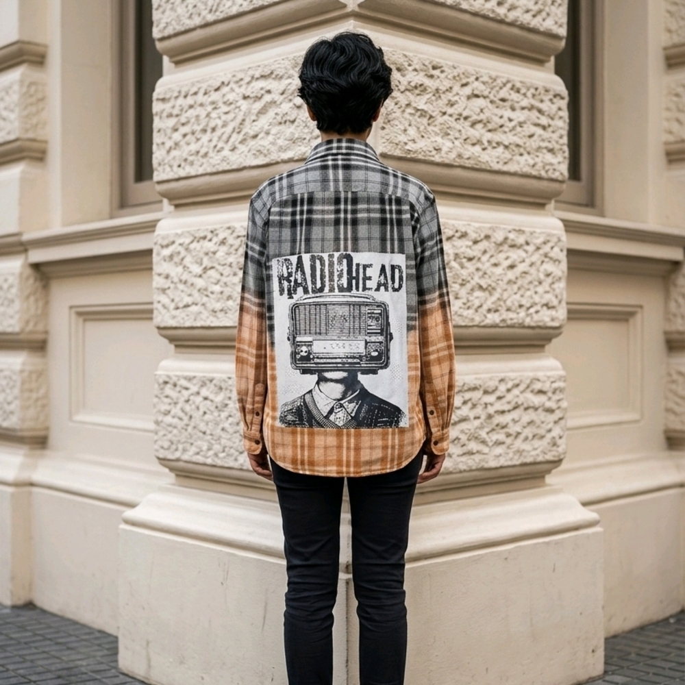 RADIOHEAD OOAK UNISEX FLANNEL SM-XL